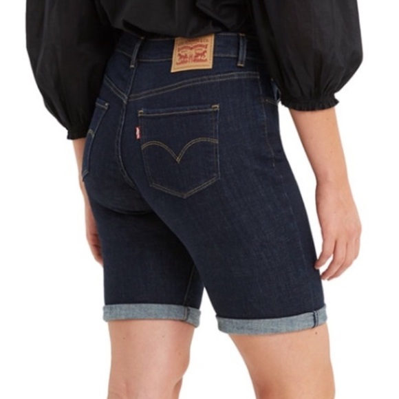 Levi's Mid Rise Denim Bermuda Jean Shorts  0/W25 - Picture 1 of 16